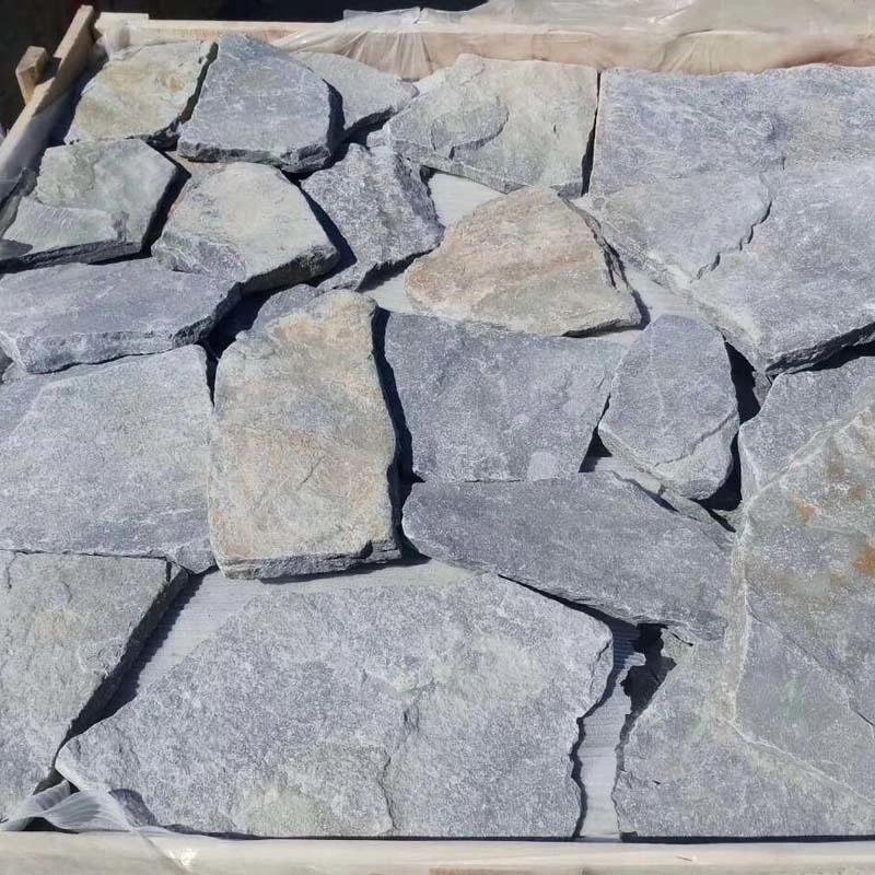 Decorative Grey Quartz Landscaping Stones Veneer