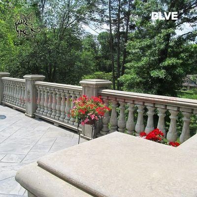 Blve House Building Decor Marble Balcony Small Column Stone Carving Handrail Protective Railing