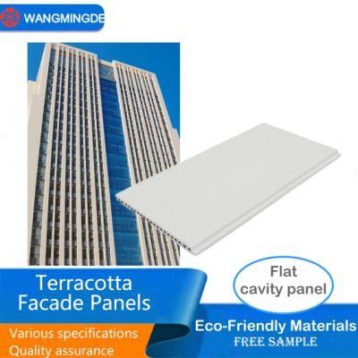 Natural Surfaced Pearl White Terracotta Facade Panels with Green Technology for Building Exterior Wall Materials