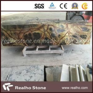 Natural Stone Rainforest Dark Green Marble Countertop for Kitchens