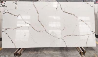 White Marble Look Artificial Quartz Stone Large Quartz Slabs