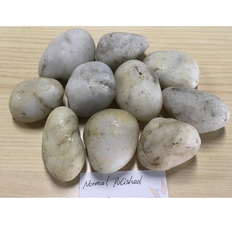Natural Quartz Polished Round Pebble Stone