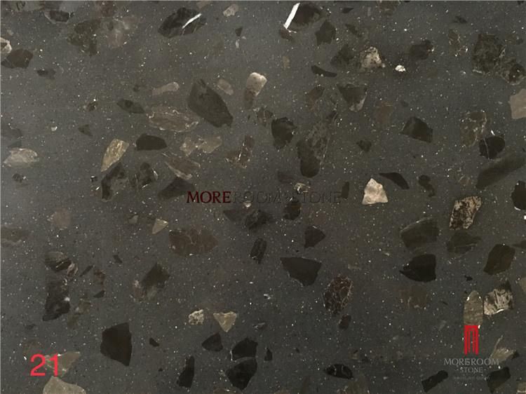 Natural Porcelain Sintered Stone Terrazzo Pattern Countertops, Big Slab, Background Wall