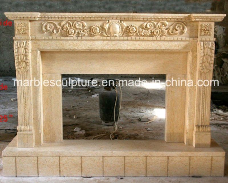 High Quality Custom Production of Marble Fireplace (SYMF-306)