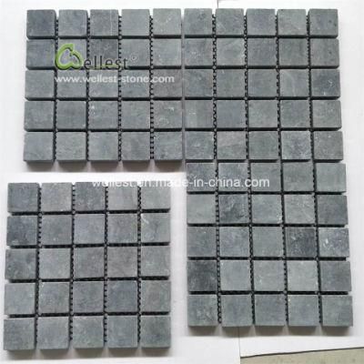 Black Stone Paving, Paving Stone on Mesh, Cobblestone Back with Net