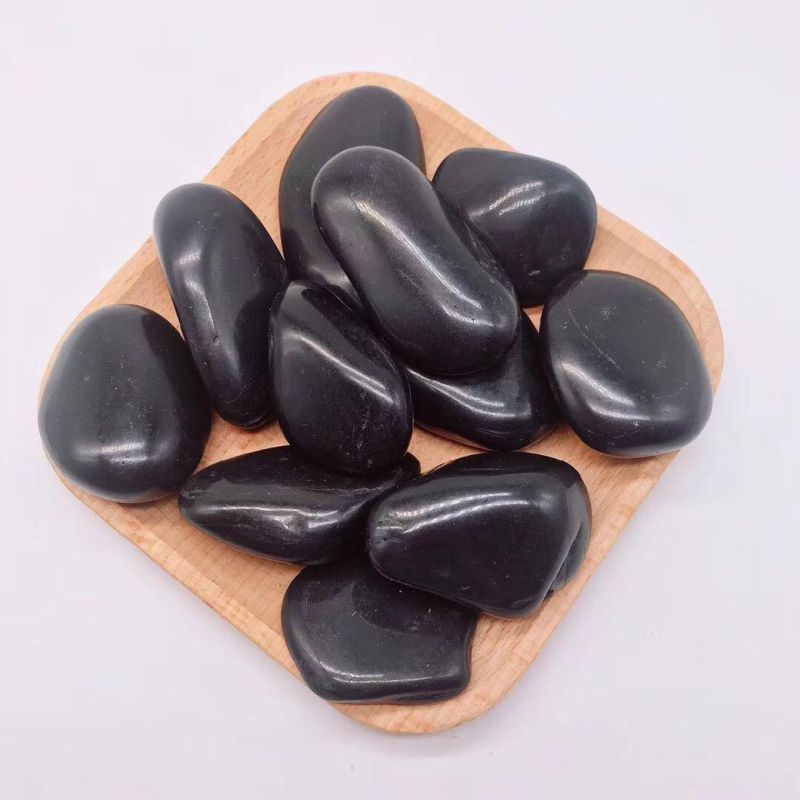 Cheap Price A Grade Black Color Driveway Pebble Stones