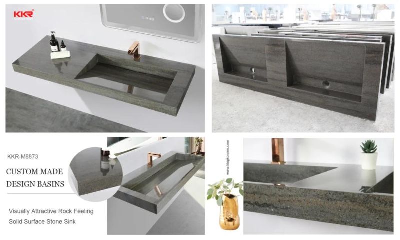 White Marble Customized Bathroom Vanity Top for Hotel Decoration