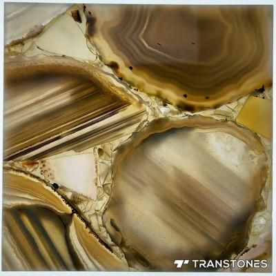 White Agate Slabs Translucent Semi-Precious Stone Agate Tile