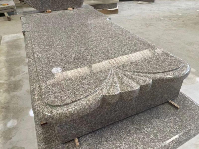 Natural Stone Black Granite Tombstone for Cremetery Garden