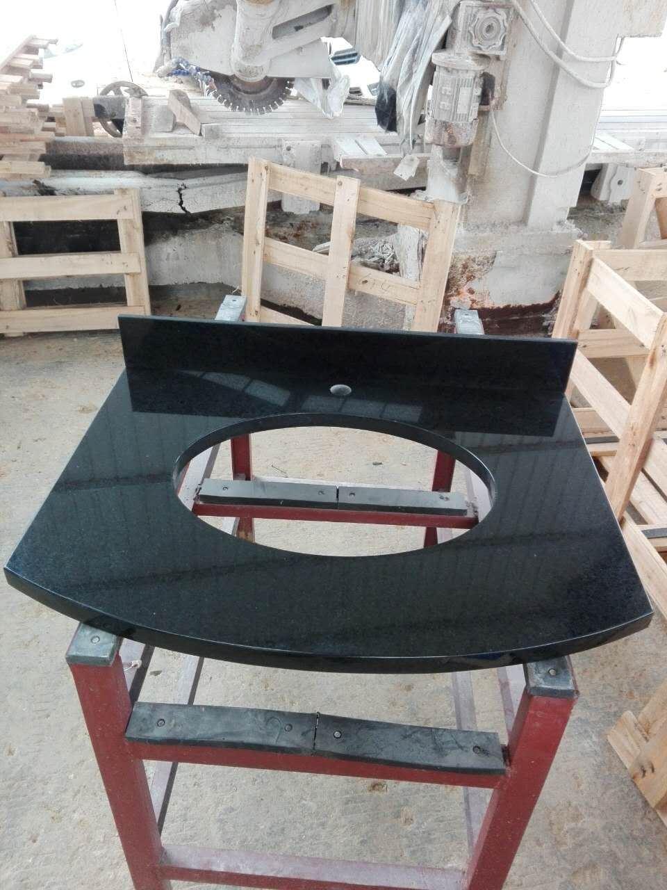Wholesale High Quality Black Granite Vanity with Top