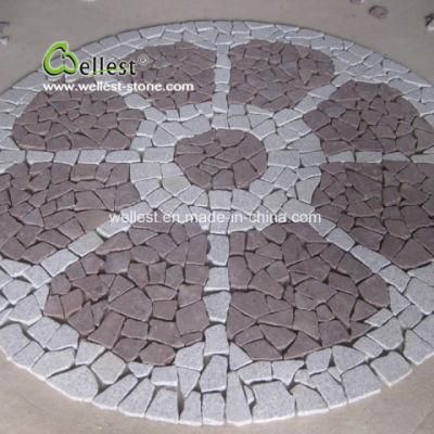 Grey and Red Meshed Flamed Granite Paving /Stone Paver for Parking/Driveway/Walkway