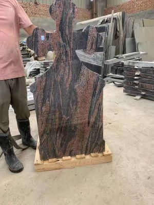 Romania Multicolor Red China Aurora Granite Tombstone Monument Headstone