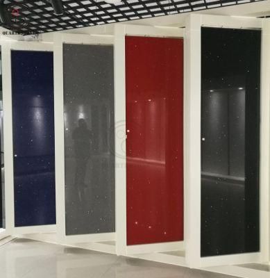 Galaxy Star Sparkle Mirror Series Artificial Quartz Stone for Countertops