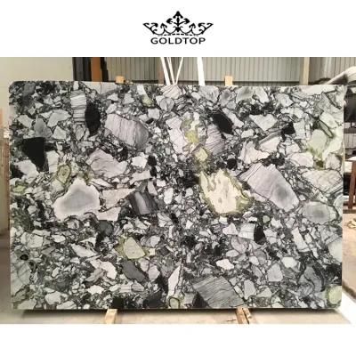 Ice/Cold Jade Green Tea Natural Marble Slab for Kitchen/Bathroom/Vanity Top/Floor/Wall