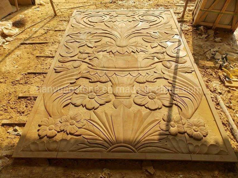 Art Sculpture Sandstone Interior Background Wall