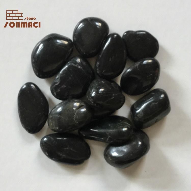 Black Pebble Rock Stone for Garden Decoration