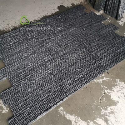 New Model Interlocking Black Slate Ledge Stone for Feature Wall Cladding