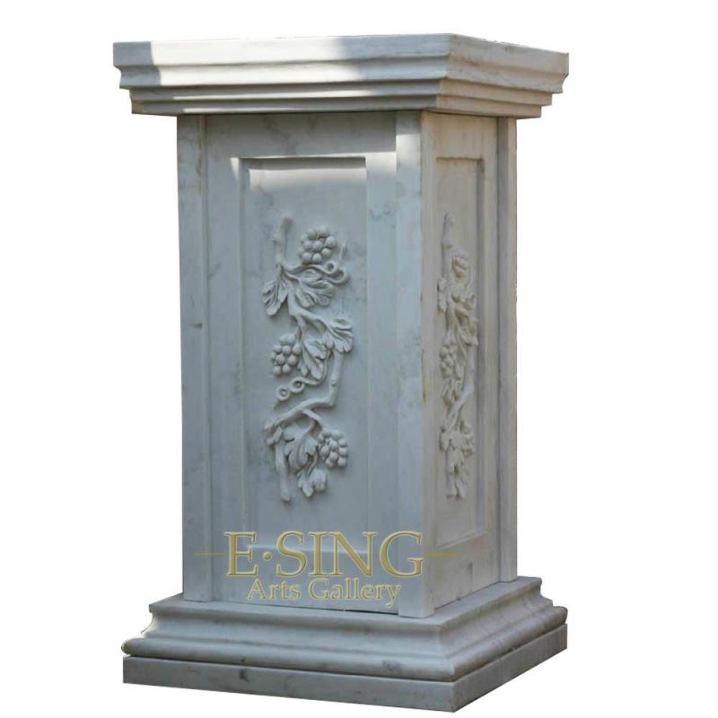 European Style Decorative Marble Column Marble Pillar Pedestal Base for Statue Sculpture