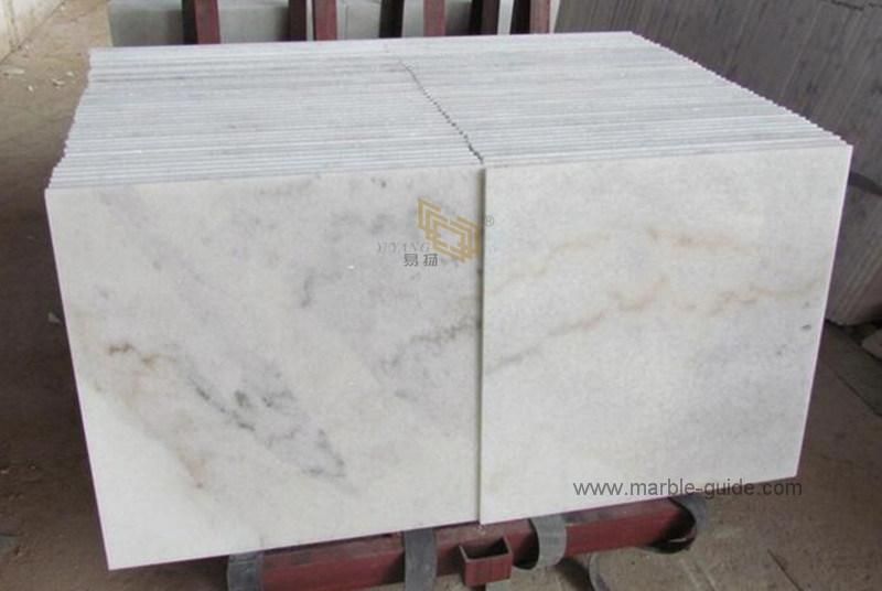 China Guangxi Carrara Bianco/White Marble Tiles for Staicase/Kitchen/Bathroom/Vanity/Countertop Factory