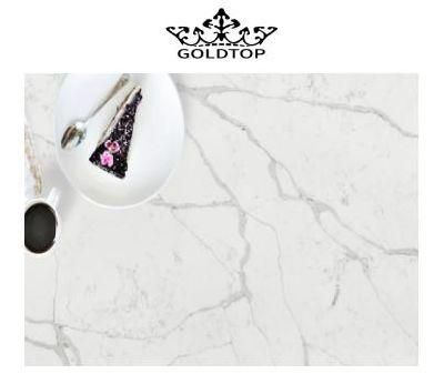 Lucency Transparent White Three Tree Artificial Quartz of Stone Countertops Kitchen for Restaurants