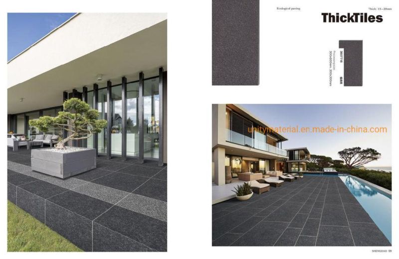 High Quality Exterior Paving Stone Floor Brick Full Body 2cm Thick Non-Slip Exterior Paving Stone Porcelain Paver Floor Tiles