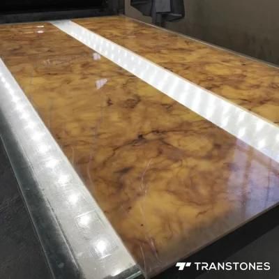 Translucent Onyx Stone Yellow Slab for Home Decors