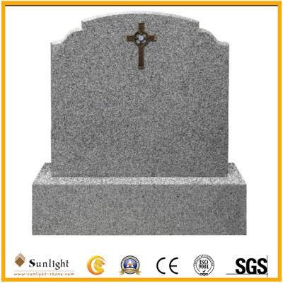 China G603 Grey Granite Tombstone in Romania, Ireland Style