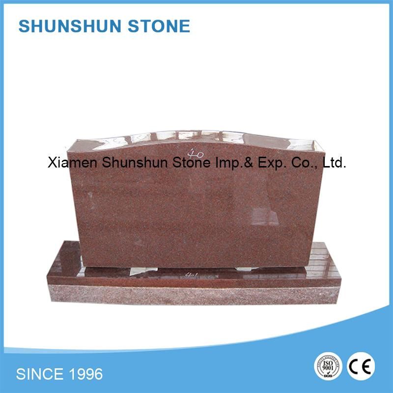 Hot Sale Shanxi Black Granite Serp Top Upright Monuments Headstone