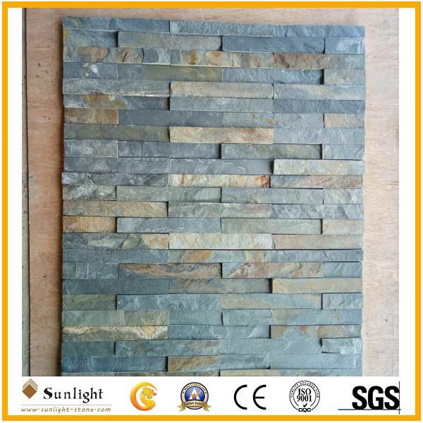 Natural White/Black/Yellow/Rusty/Green Culture Slate Cultured Stone for Wall Cladding Decoration
