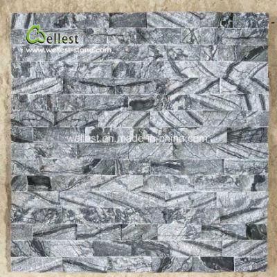 Ancient Wood Vein Marble Ashlar Stacked Stone, Culture Sone for Exterior Wall Cladding