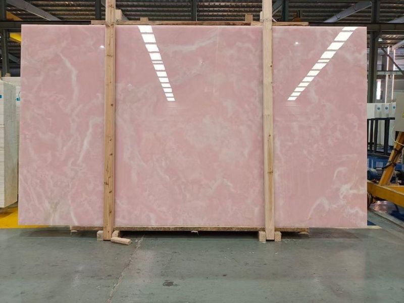 Pink Onyx Marble Slab in Factory Price for Indoor