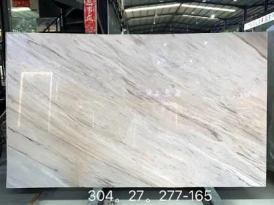 Luxury Natural Stone Luxury Palissandro White Marble Polished Interior Decor Wall Tile Countertop