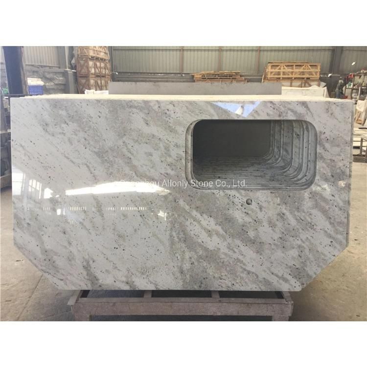 Natural Stone Customize Andromeda White Granite Kitchen Countertop