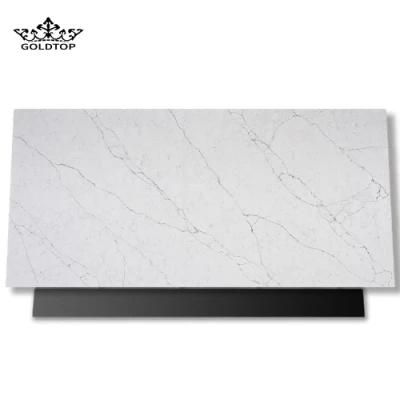 Home Decoration Artificial Stone Polished/Honed Surface Kitchen/Bathroom Countertop Alasky Quartz for Home