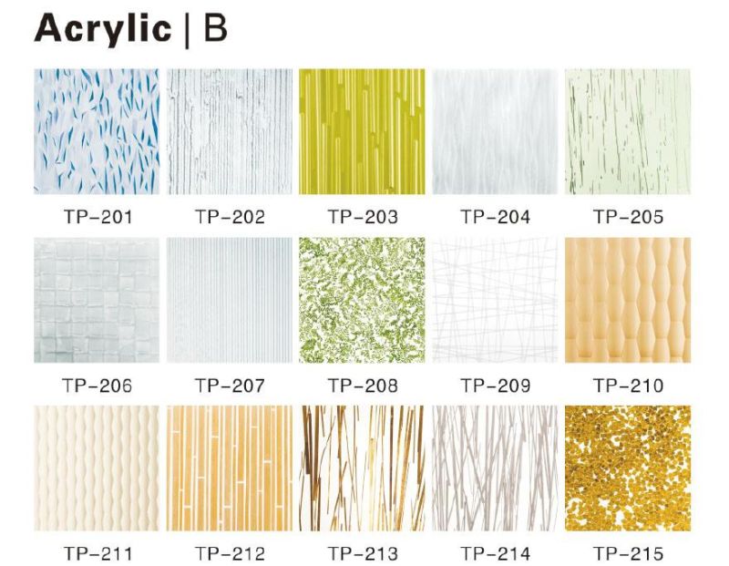 Customized Design Acrylic Shower Wall Panels for Interior Decors