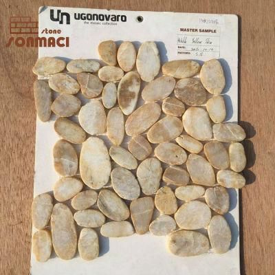 Flat River Rock Pebbles Mosaic Floor Tiles