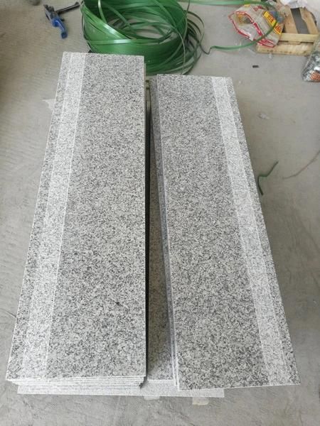 G602 Rosa Grey Granite Staircase with Anti Slip Grooves