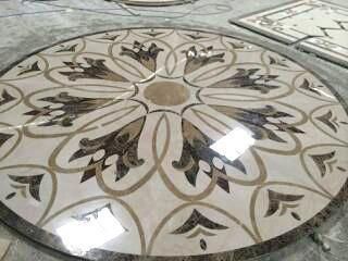 New Design Water Jet Medallion Hotel Lobby Stone Tile