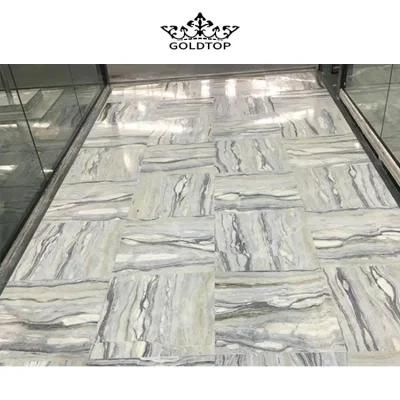 Luxury Natural Stone Blue Marble Book Matched Wall Tile