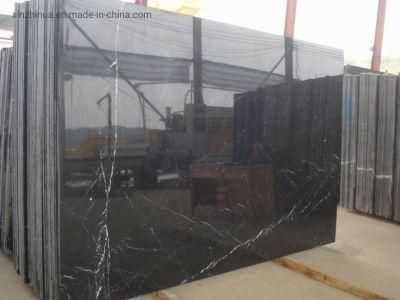 Nero Marquina Cheap Black Marble Tiles Polished Marble Stone Slabs
