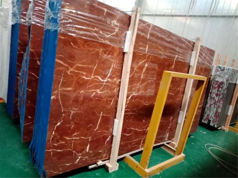Red Stone Marble for Flooring Tiles Slabs Countertops/Worktops/Vanitytops