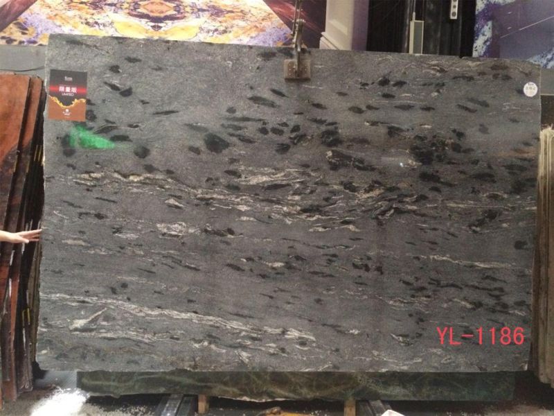 Universe Golden Black Marble Slabs for Flooring Tile, Countertop