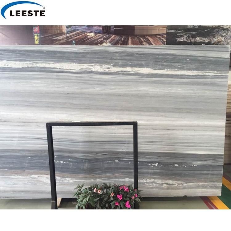 Crystal Blue Wooden Vein Marble Slabs Blue Marble Slab