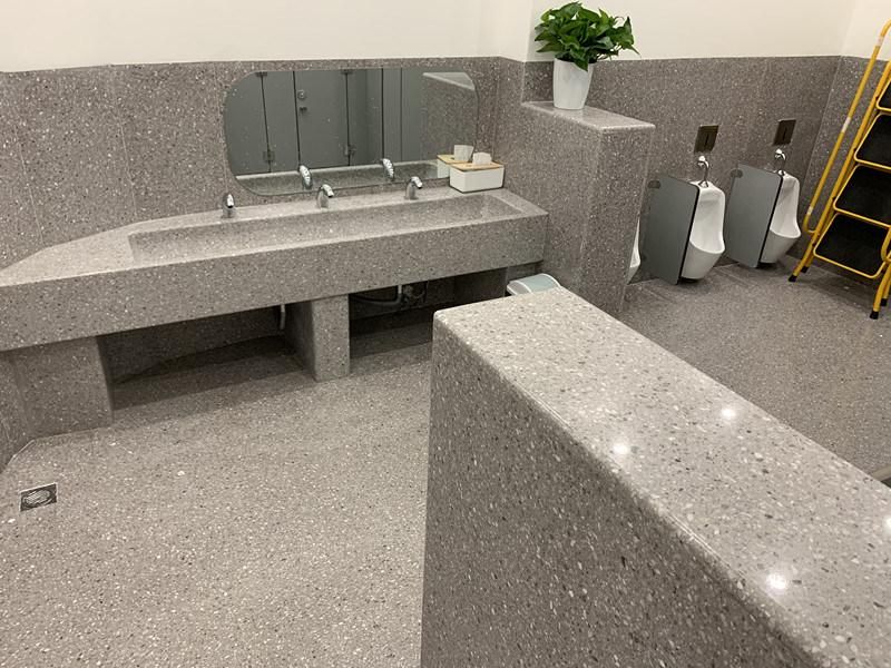 Low Price Grey Cement Terrazzo Tile and Slab for Indoor Outdoor Floor Tile