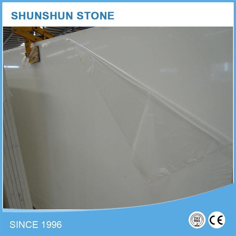 Beautiful White Quartz Stone Kitchen Countertop for Sale