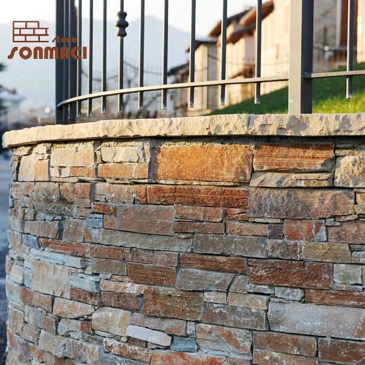Rusty Slate Decorative Exterior Wall Panels for Garden