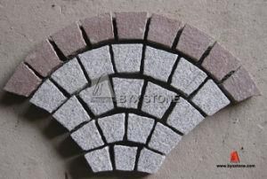 Red Porphyry &amp; G603 Fan Shape Cobblestone for Paving