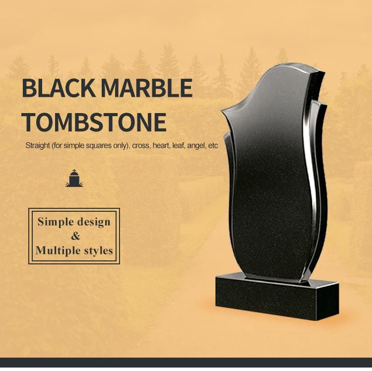 Popular Red with Black Granite Combined Monument Tombstone Headstone