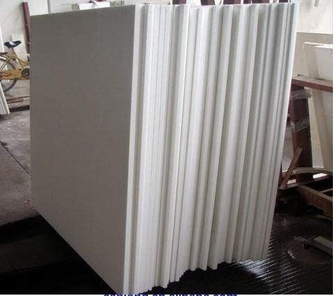 Pure White Crystallized Glass Minicrystal Countertop Artificial Stone Marble