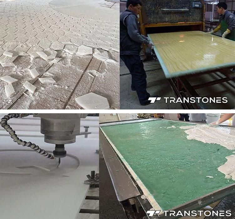 Transtones Polished Artificial Onyx Sheet Translucent Alabaster Hotel Wall Panel